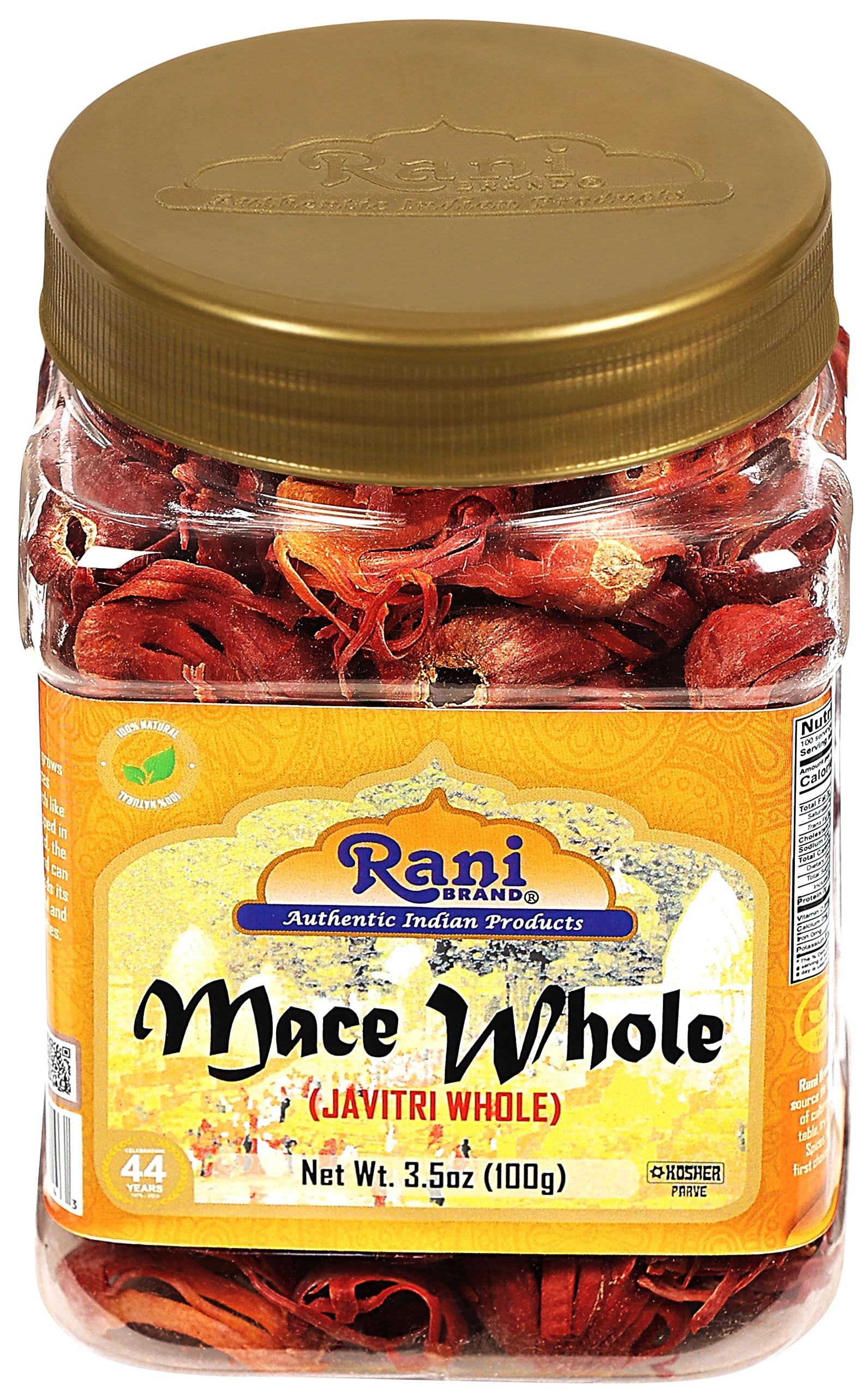 Rani Brand Authentic Indian Products Rani Mace Whole (Javathri), Spice 3.5oz (100g) PET Jar ~ All Natural | Vegan | Gluten Friendly | NON-GMO | Kosher | Indian Origin