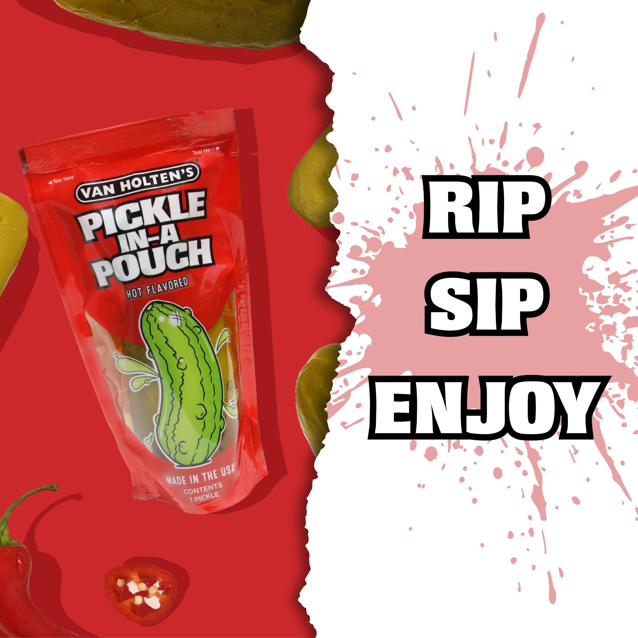 Van Holten's Pickles Van Holten's Pickles - Jumbo Hot Pickle-In-A-Pouch - 6 Pack