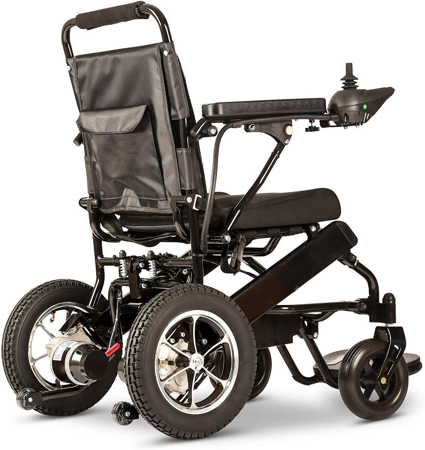 Wyyggnb Wyyggnb Electric Wheelchair for Adults, Aviation Travel Safe Electric Wheelchair Foldable Heavy Duty Power Wheel Chair (Black)