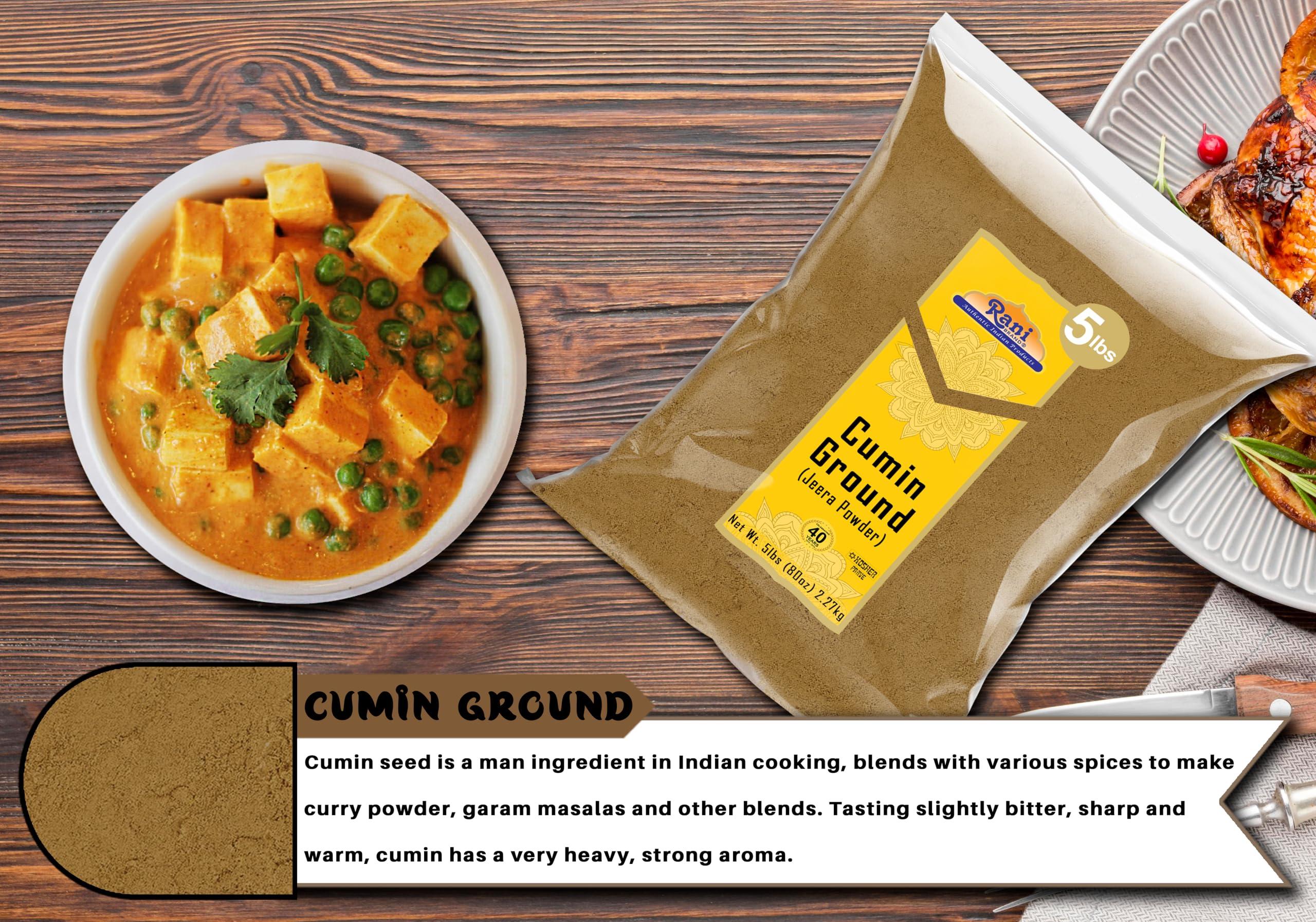 Rani Brand Authentic Indian Products Rani Cumin (Jeera) Powder Spice 80oz (5lbs) 2.27kg Bulk ~ All Natural | Vegan | Gluten Friendly | NON-GMO | Kosher | Indian Origin