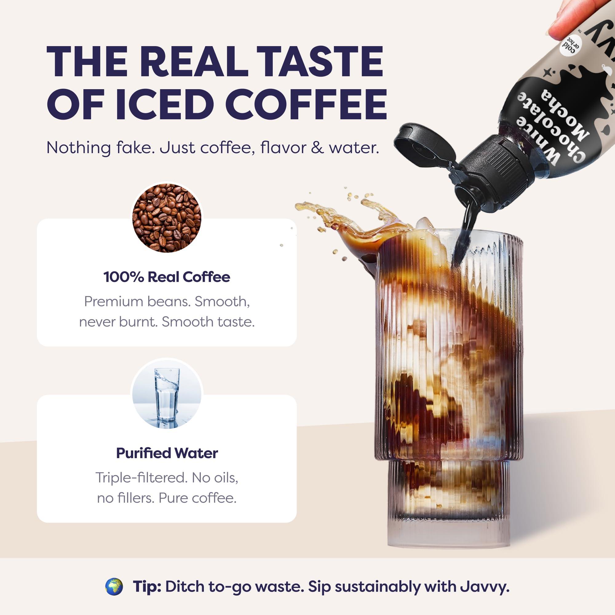 Javy Coffee Javy Coffee Concentrate - Cold Brew Coffee, Perfect for Instant Iced Coffee, Cold Brewed Coffee and Hot Coffee, 35 Servings - White Chocolate Mocha