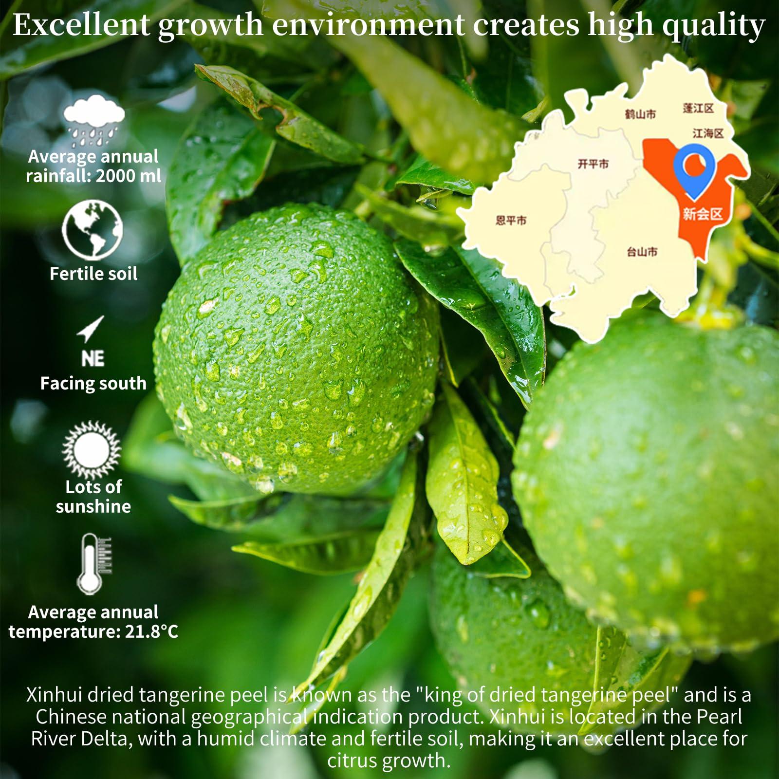 hee creek Hee Creek Dried tangerine peel Matured Mandarin Peel chen pi 2.12oz/60g Dried Citrus Peel Xinhui Tangerine Orange peel