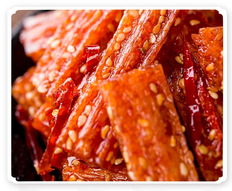 wa sai luo Spicy Strip Small Gluten Spicy silk Sweet Spicy Flavor Latiao,Chinese Snacks Instant SnacksHunan spicy noodlesLeisure snacks (Small gluten,10 bag)