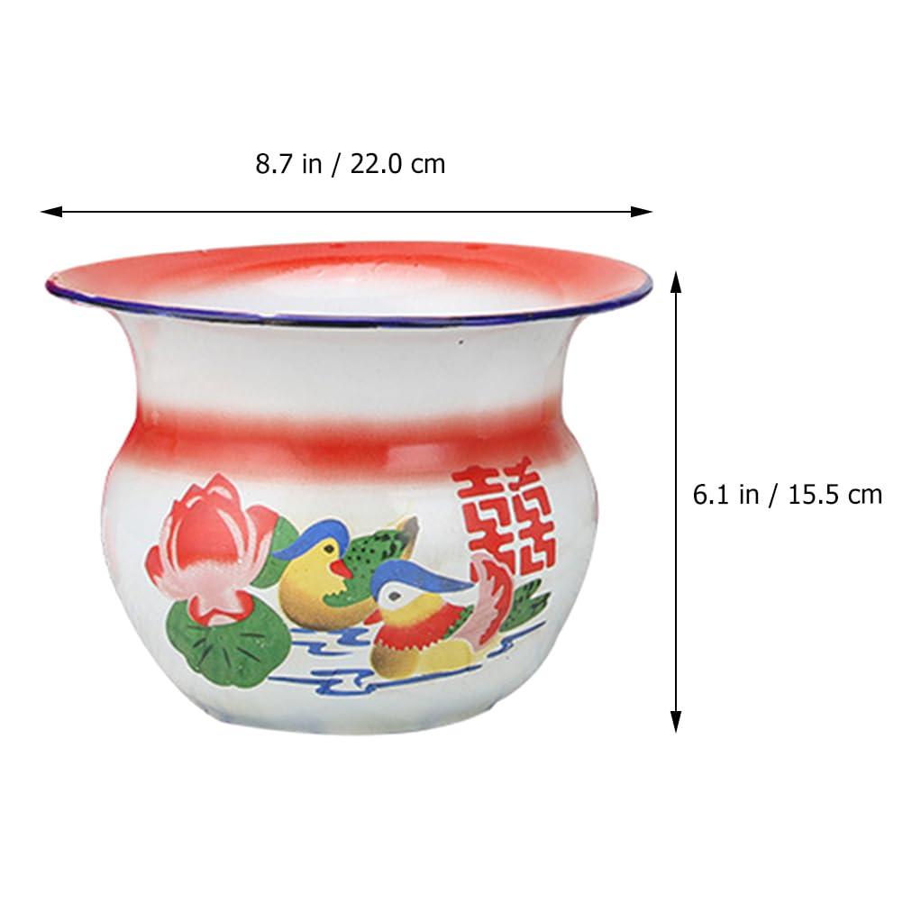 INOOMP INOOMP 1pc Spittoon Seat Urinal Night Time Pee Pot Portable Urinals Pee Bucket Urinal Bottle Urinal Cup Travel Urinal for Kids Adult Urine Pot Enamel Chew Indoor Basin Child