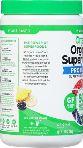 Orgain Orgain Organic Greens Powder + 50 Superfoods, Original - 1 Billion Probiotics for Gut Health, Antioxidants, Vegan, Plant Based, Gluten Free, Non GMO, Dairy Free Juice & Smoothie Mix - 0.62lb