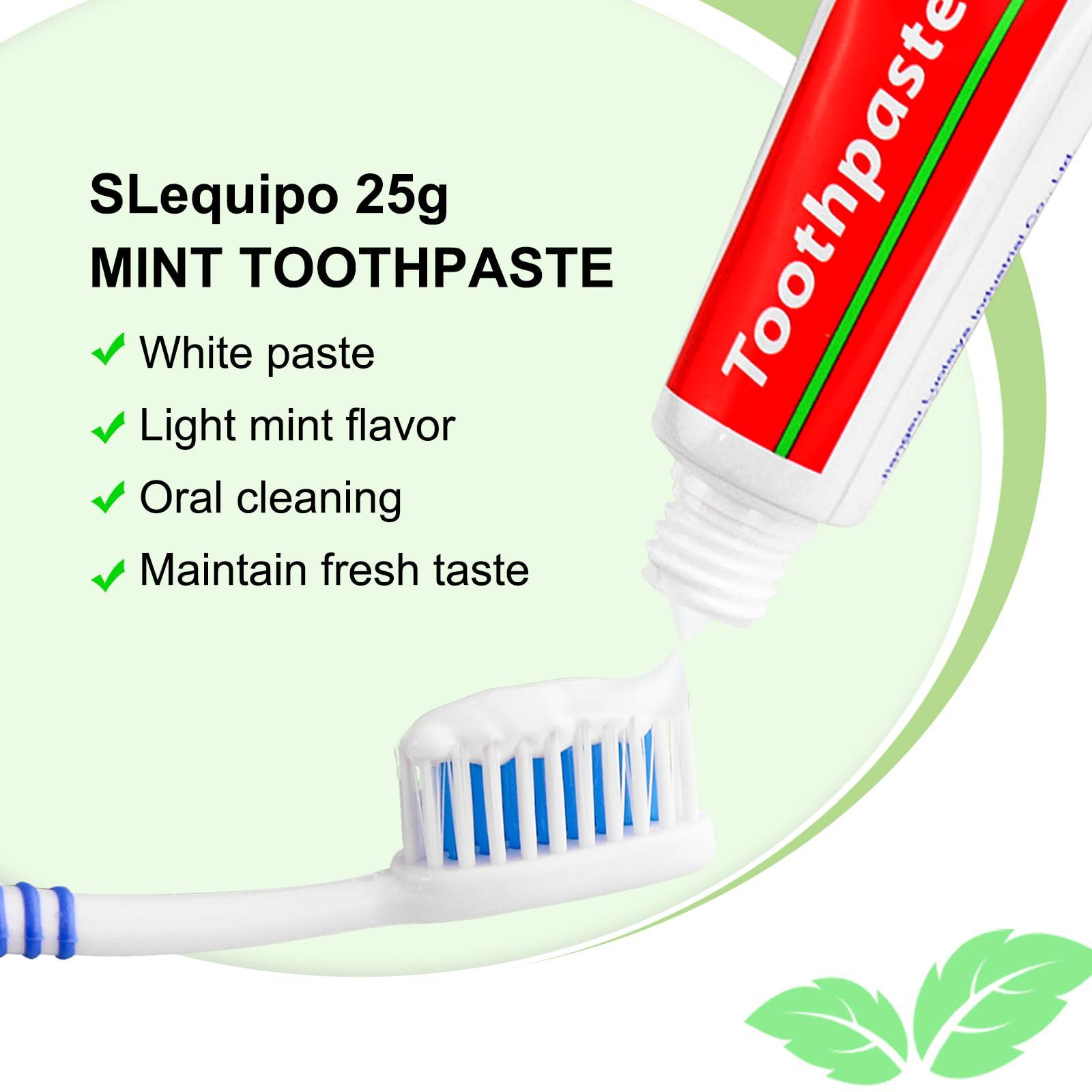 SLequipo 30 pcs Travel Size Toothpaste Bulk, 0.88oz/25 Grams Small Toothpaste Travel Size Bulk 4x1.4 inches Mint Mini Disposable Toothpaste for Hotel,Guests,Homeless,Charity
