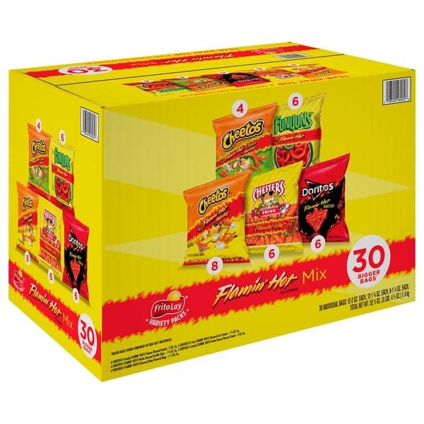 Frito Lay Frito Lay, Snacks Flamin' Hot Mix Variety Packs, 52.5 Ounce