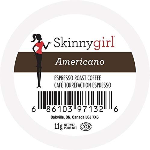 Skinnygirl Skinnygirl Coffee Pods, Americano, Espresso Roast Coffee in Single Serve Pods for Keurig K Cups Brewers, 24 Count Per Box, 2 Boxes