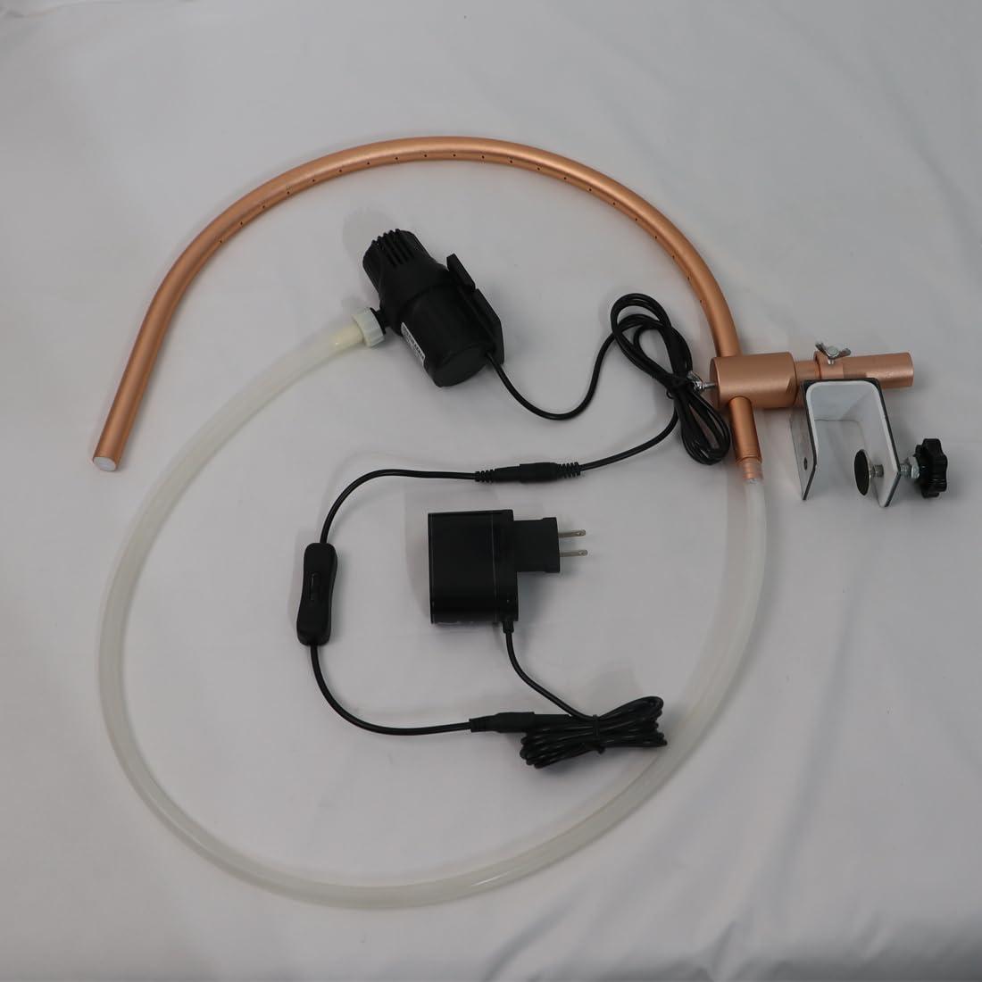 YOYO PLUS Generic Hair Spa Waterfall Portable and removable Water Therapy Waterfall Outlet Ring Adjustable Fits 90% Shampoo Basin Bed For Salon, Gold