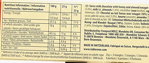 Toblerone Toblerone Milk Chocolate, 100g (3.52 oz.)