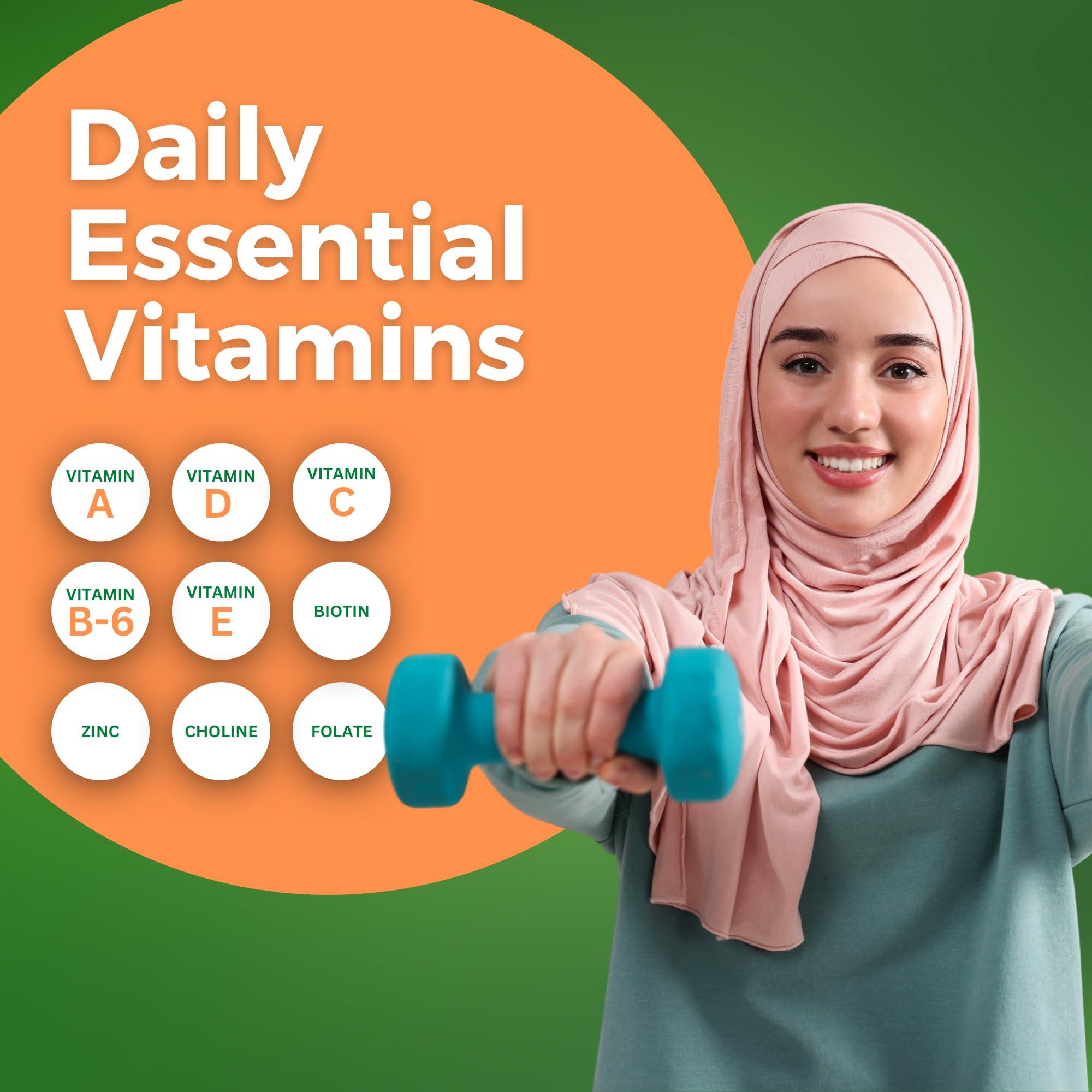 Zaytun Vitamins Zaytun Vitamins Halal Adult Multivitamin Gummies for Men, Women, Complete Everyday Nutritional Support with Biotin, Vegan, Natural Fruit Flavors, Non-GMO, Made in USA - Halal Vitamins
