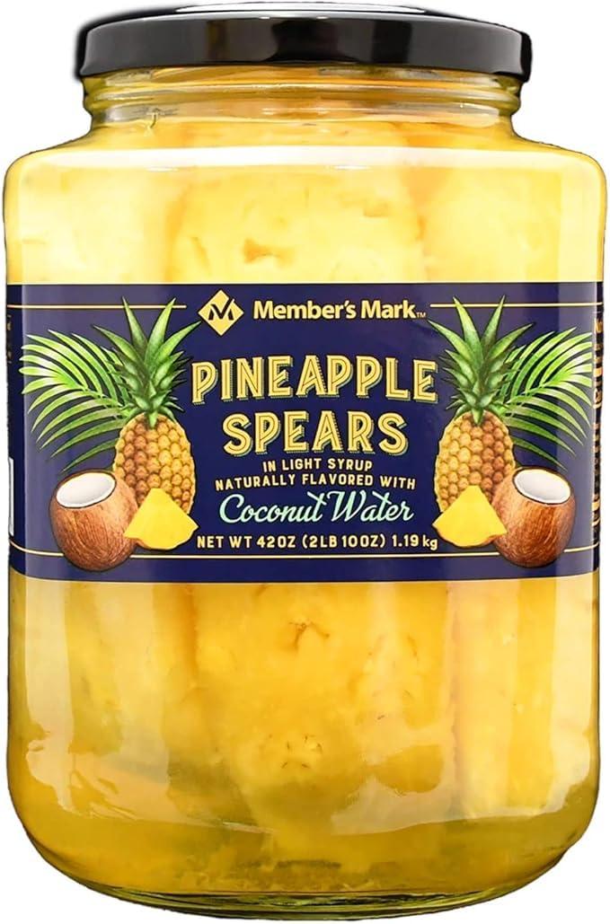 Member's Mark Member's Mark Pineapple Spears in Coconut Water (42 Ounce), 2.6 Pound (Pack of 1)