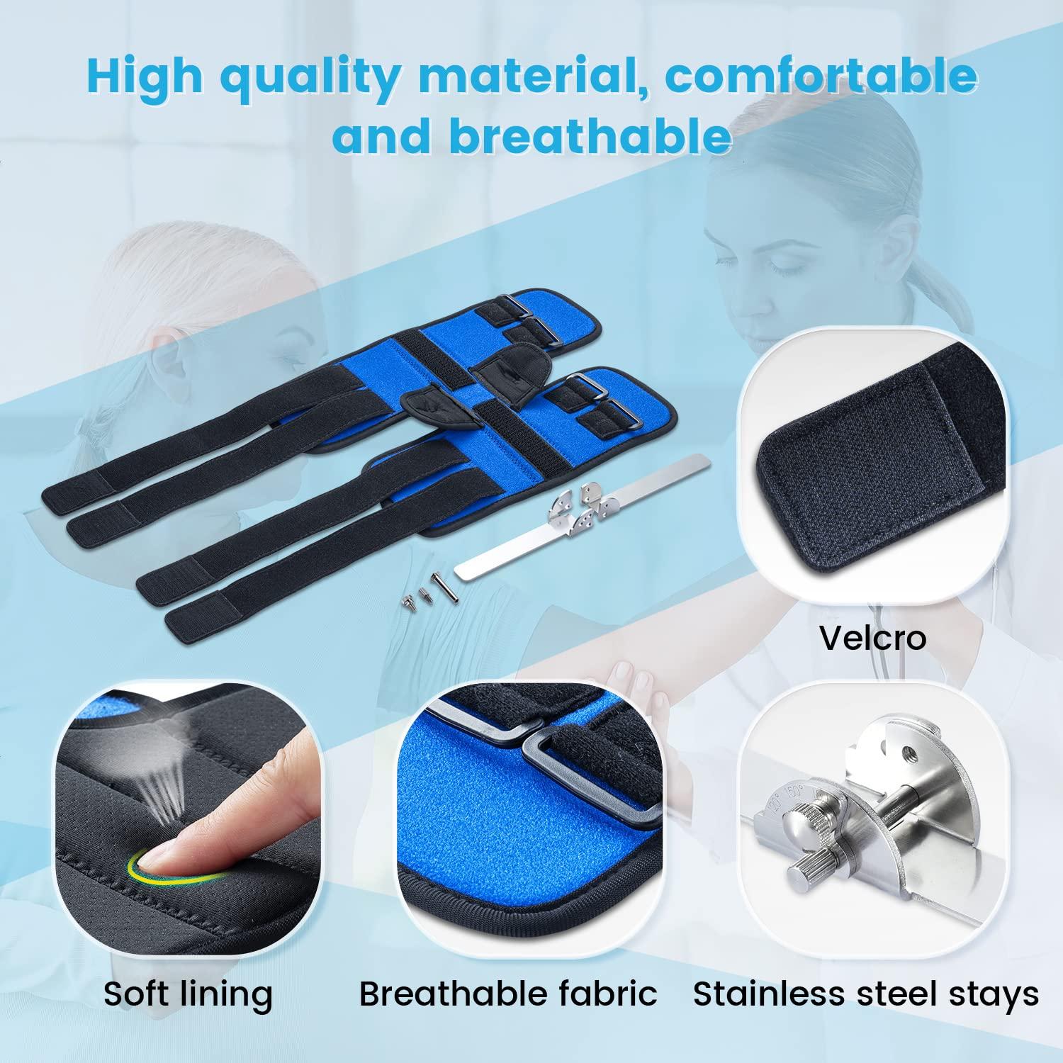 Sylong Elbow Splint, Elbow Brace for Cubital Tunnel Syndrome and Ulnar Nerve Entrapment,New Upgraded with 4 Angles Adjustable,Fixed Elbow,Prevent Excessive Bending,for Men,Women,fits Left and Right Arm -L/XL