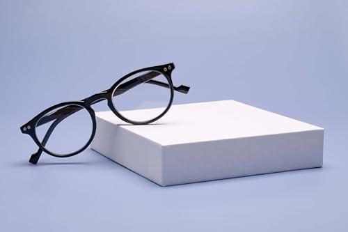 Peepers by PeeperSpecs Peepers by PeeperSpecs Men\'s Chester Round Reading Glasses, Black, 1.75