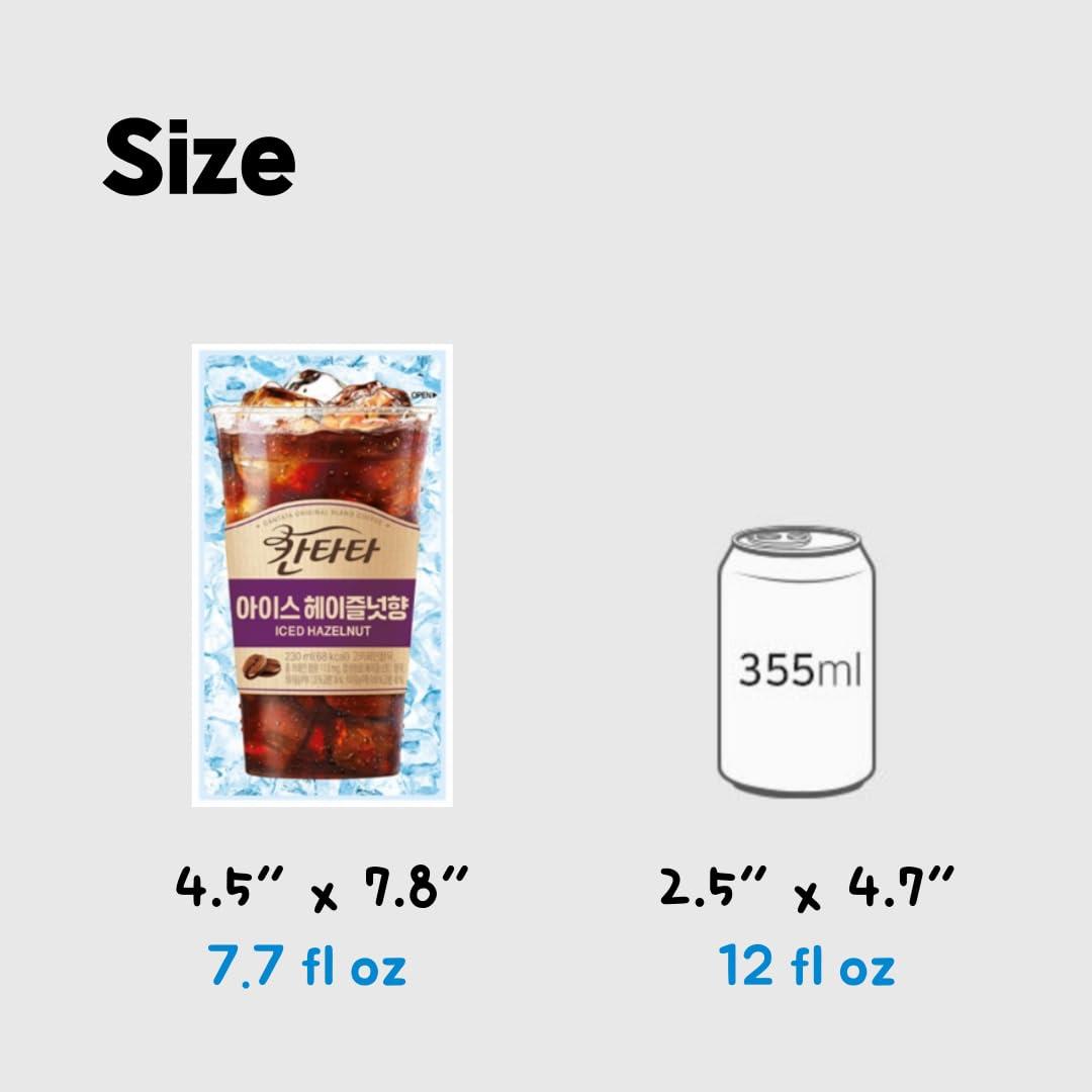 dalgaru Korean Covenienve Store Coffee Drink Pouch Sampler Set - 5 PACK 10 PACK (iced sweet americano, hazelnut, vanilla, black, caramel macchiato) + dalgaru mirror (5 PACK SET)