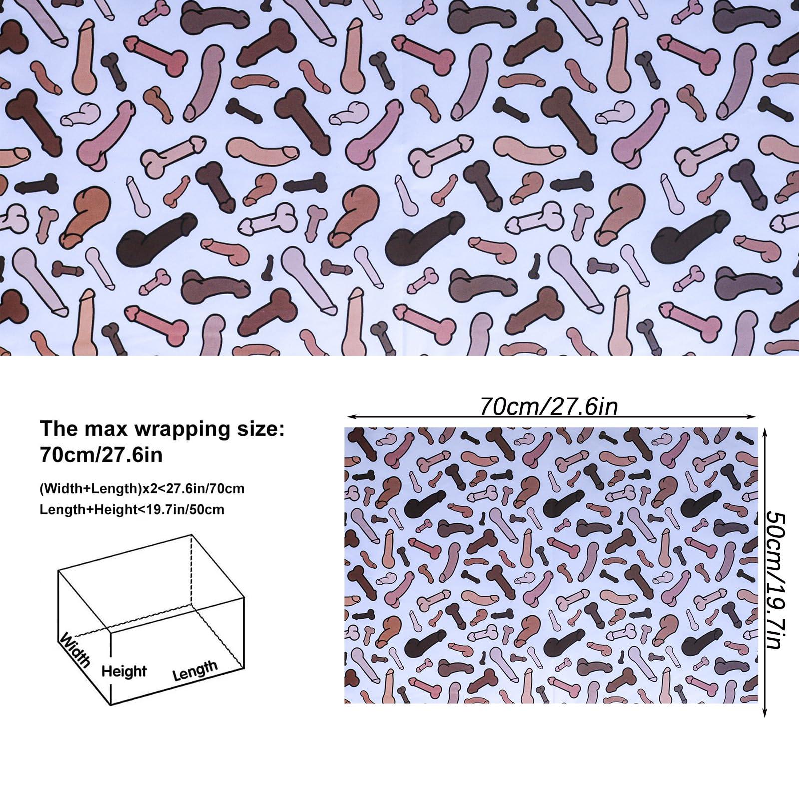 Dtiafu Dtiafu Funny Wrapping Paper for Women Men - 8 Sheets Rude Gift Wrapping Paper for Birthday Bridal Shower Anniversary - 20 x 28inch Per Sheet