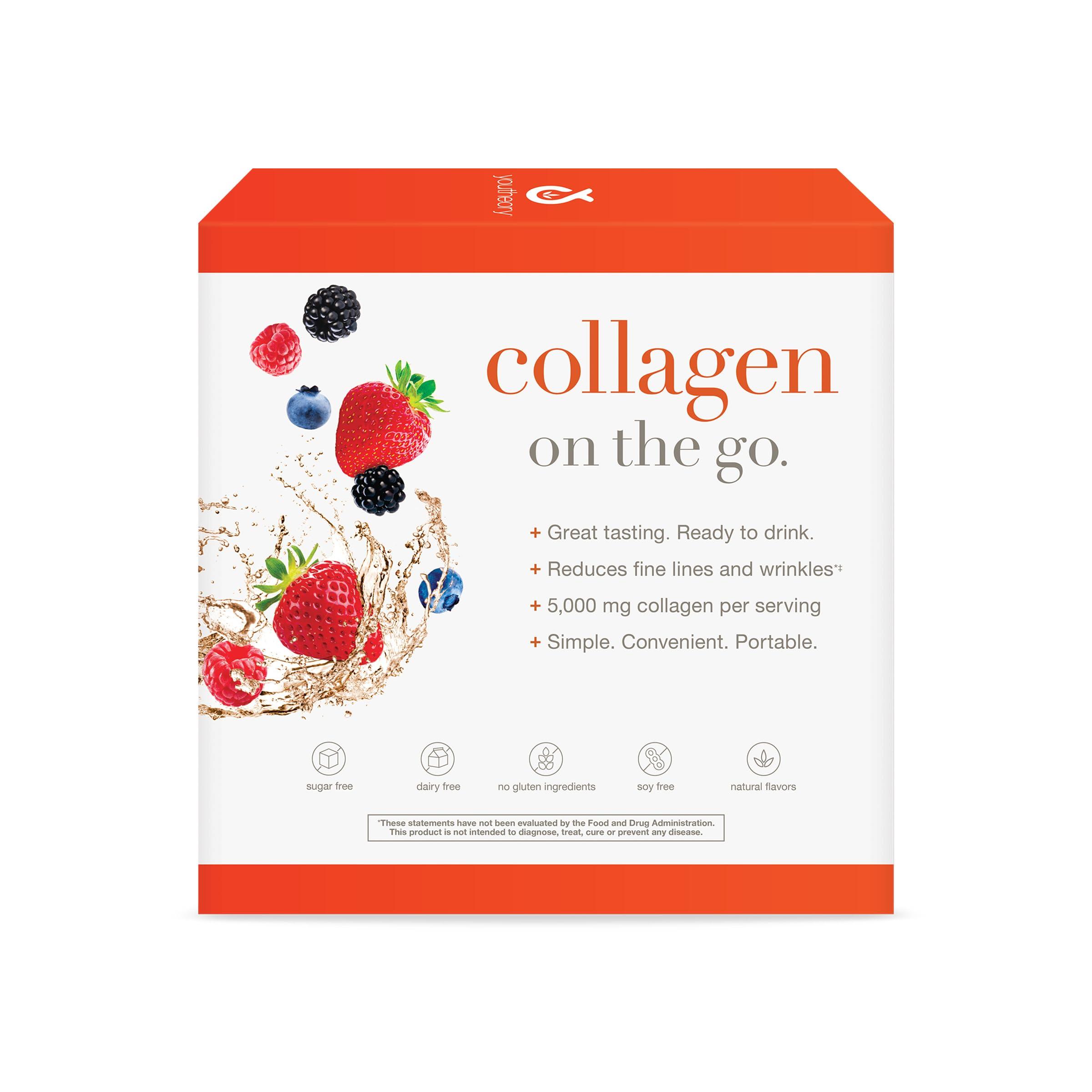 Youtheory Youtheory Collagen Liquid, Revitalizes Skin, Hair and Nails, Berry Flavor, 30 Packets