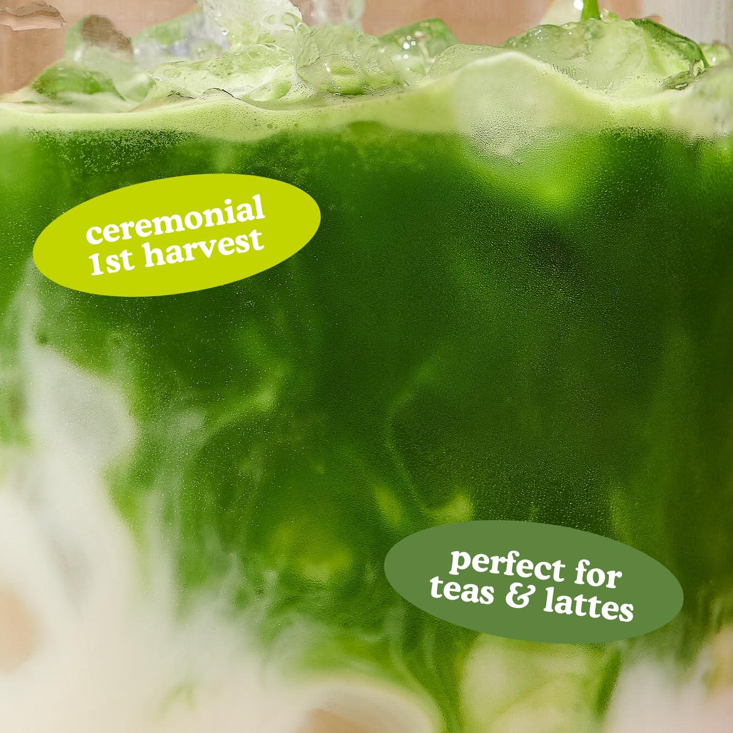 SENCHA NATURALS SEN CHA Naturals Organic Matcha Green Tea Powder, Ceremonial Grade, First Harvest Organic Matcha, 1oz Tin (1 Pack)