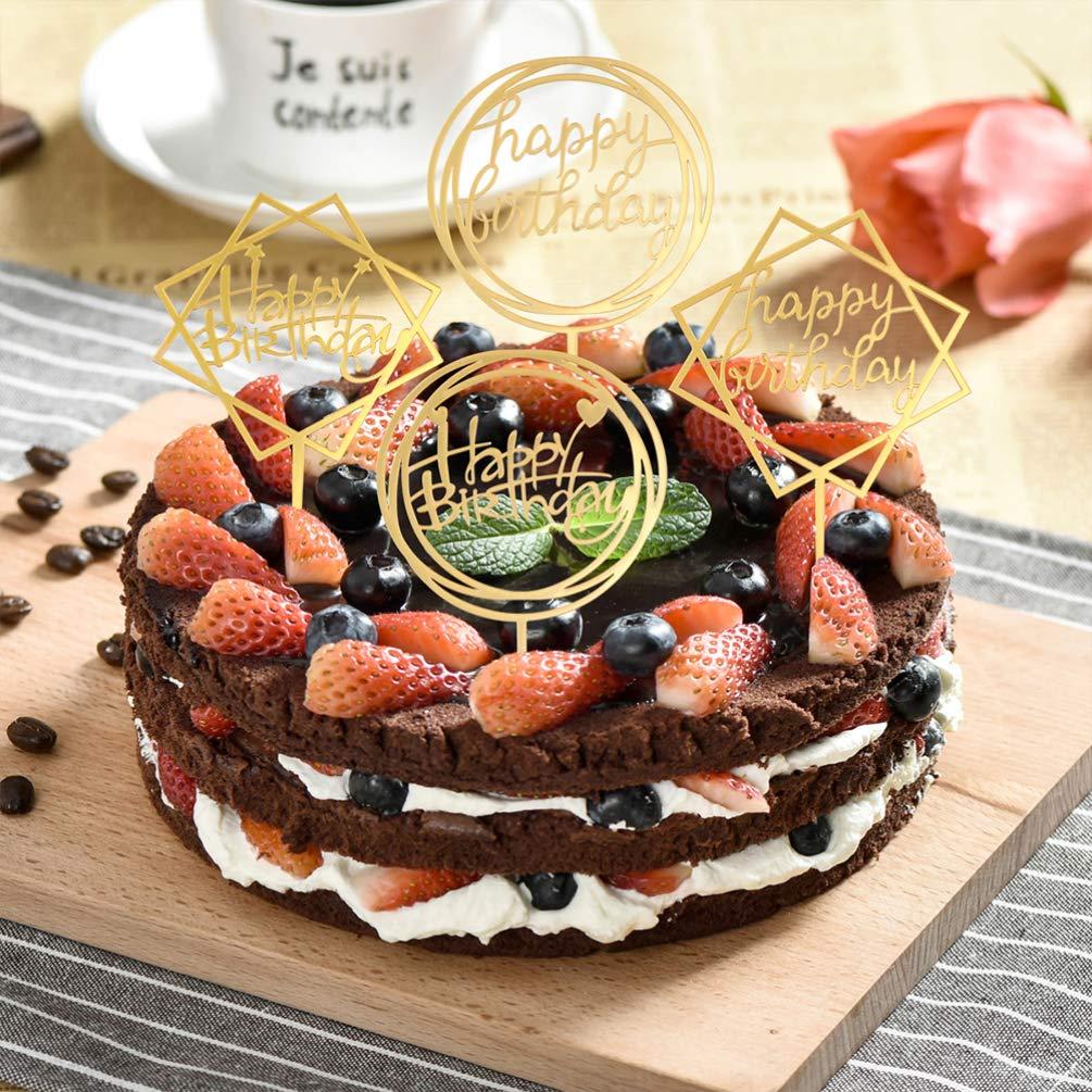 NUOBESTY NUOBESTY 6 Pcs Cake Toppers Cake Picks Dessert Table Decorative Supplies Fruit Picks Acrylic Topper for Cakes