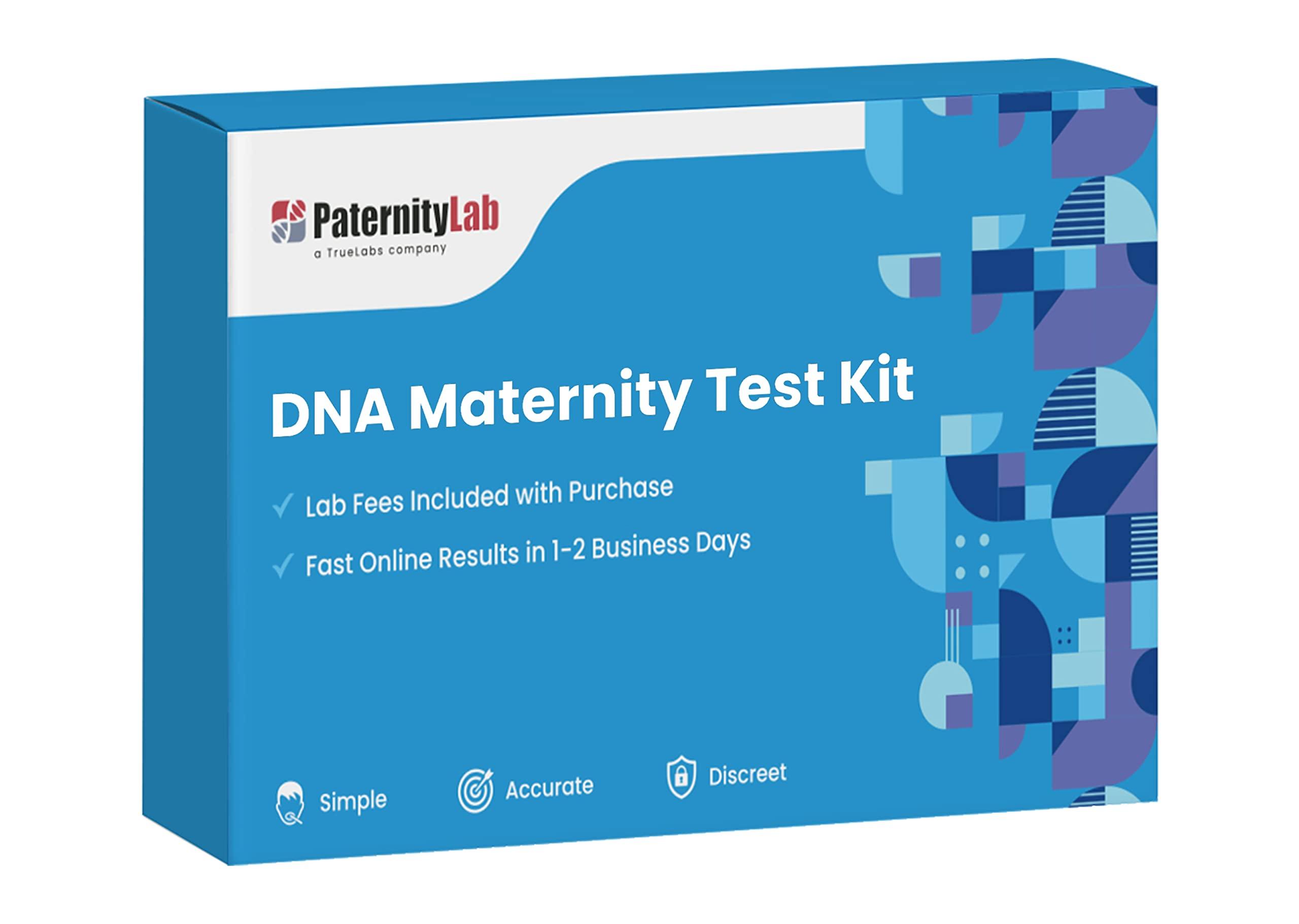 TrueLabs PaternityLab DNA Maternity Test - Lab Fees & Shipping Included - Results in 1-2 Days - at-Home Collection Kit for Mother & Child