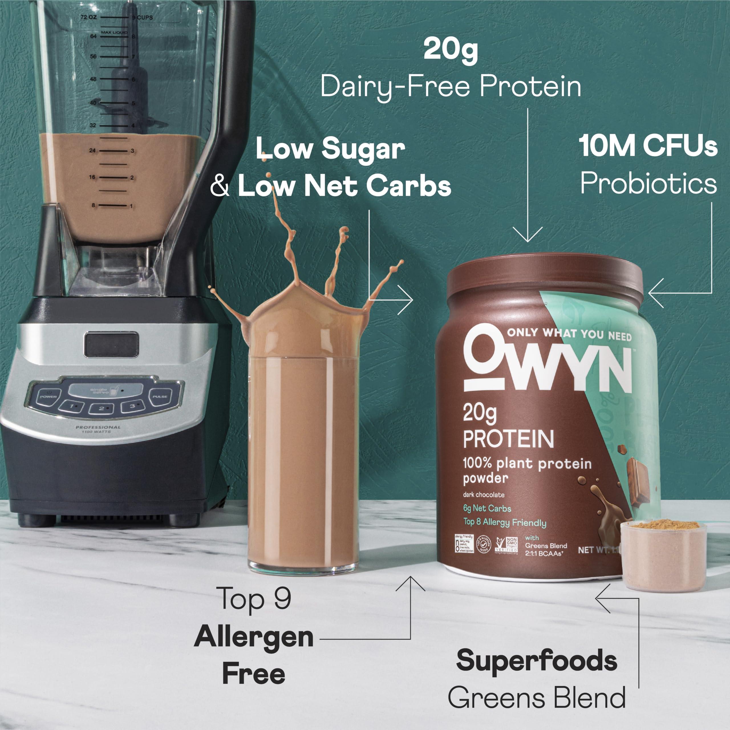 OWYN Only What You Need OWYN Only What You Need Plant-Based Protein Powder, Dark Chocolate, 1.17 lbs