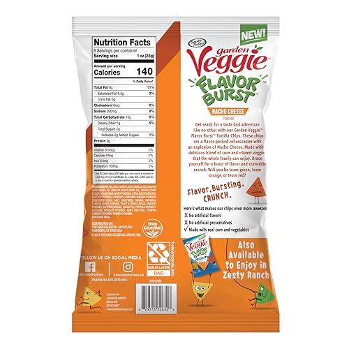 Sensible Portions Sensible Portions Garden Veggie Flavor Burst Tortilla Chips, Nacho, 6 Oz (Pack of 6)