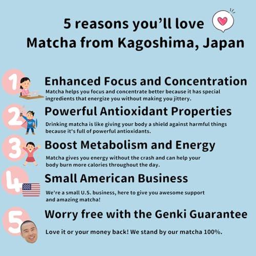 all day i eat like a shark Kagoshima\'s Finest Organic Ceremonial Matcha - JAS Certified, Non-GMO, No-additives, Authentic Japanese Origin, 100% Pure Premium matcha powder, 10 gram travel size bag (10 gram travel size bag)
