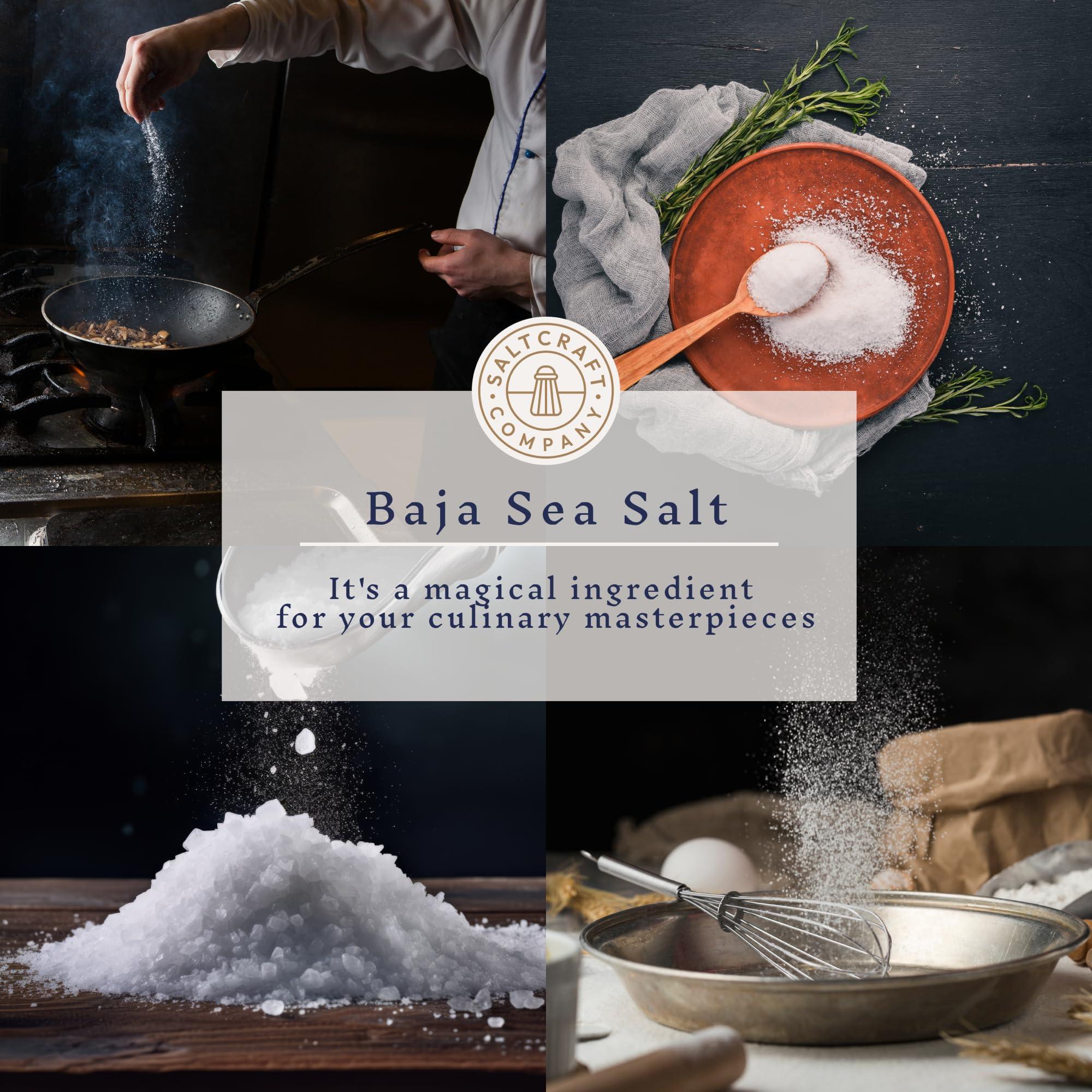 SaltCraft Co. SALTCRAFT COMPANY - Baja Sea Salt, Natural Grain Crystals, Low Sodium 30%, Kosher Certified & Mineral Salt - 4 Ounce