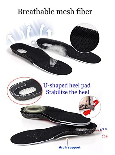 METANIC METANIC Shoe Insole Pad, Shoe Insert, Cutable Insole for Athletic Sports Running Hiking Basketball Bassball Football Bicycle Camping Hunting, Shock Absorbing Shoe Insole(Color B, Large-(7. 5-12))