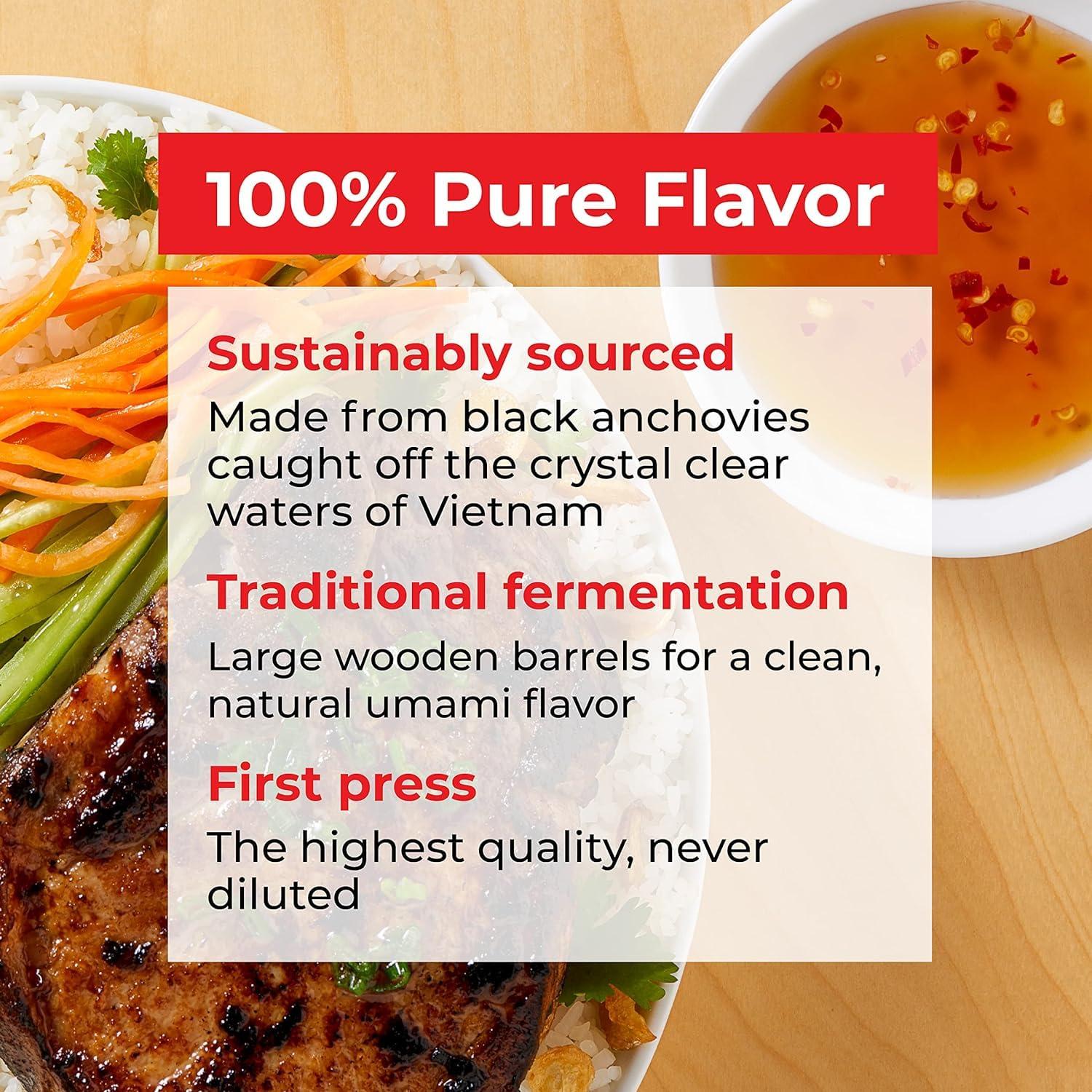 Red Boat Red Boat Umami Bundle, 1 17oz. Bottle of 40N Fish Sauce and 1 8.8oz Bag of Umami Salt | Premium fish sauce and salt infused with fish sauce, made with two ingredients | Gluten and sugar free