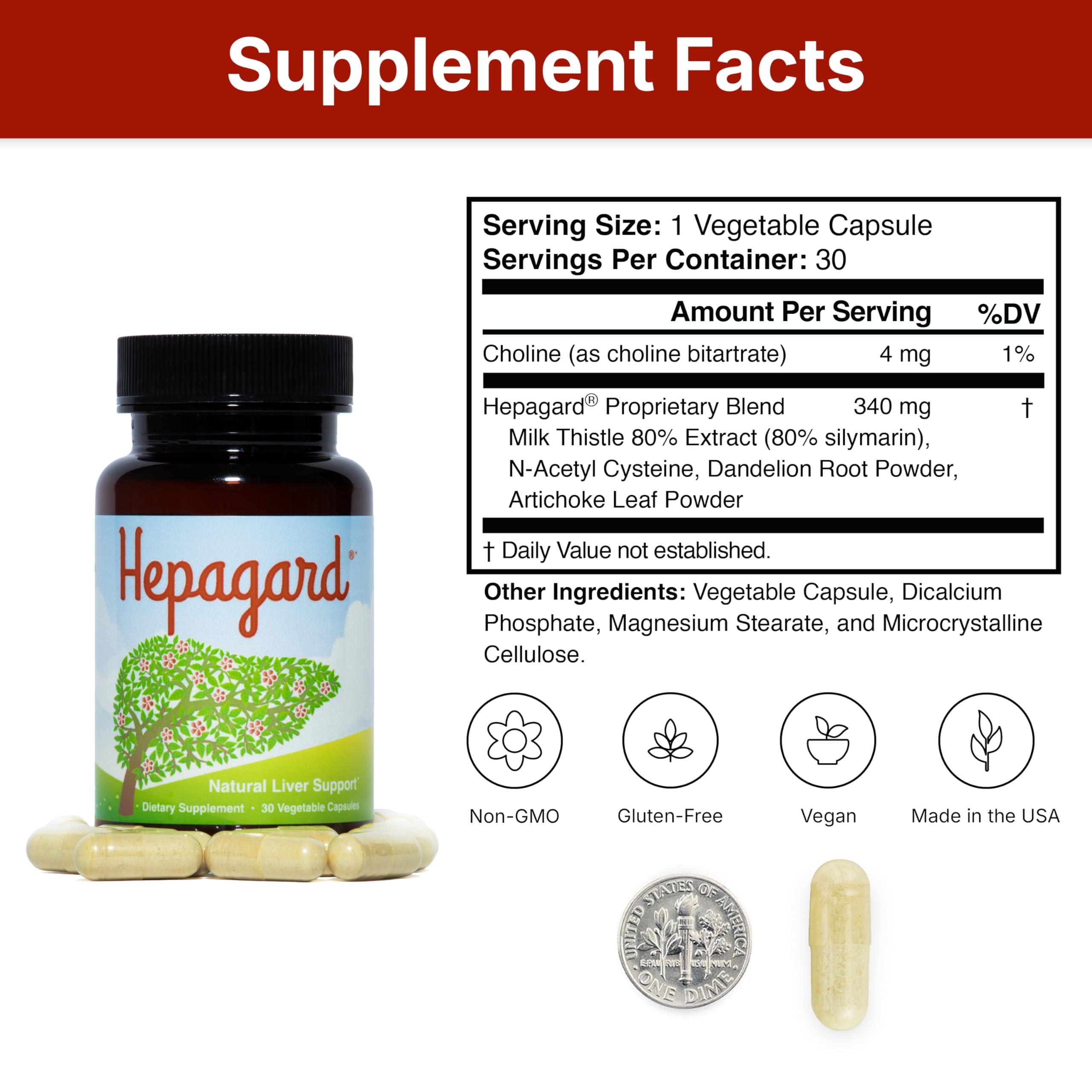 Hepagard Hepagard - Natural Liver Support Supplement Capsule with N-Acetyl Cysteine (NAC) - Non-GMO, Gluten-Free