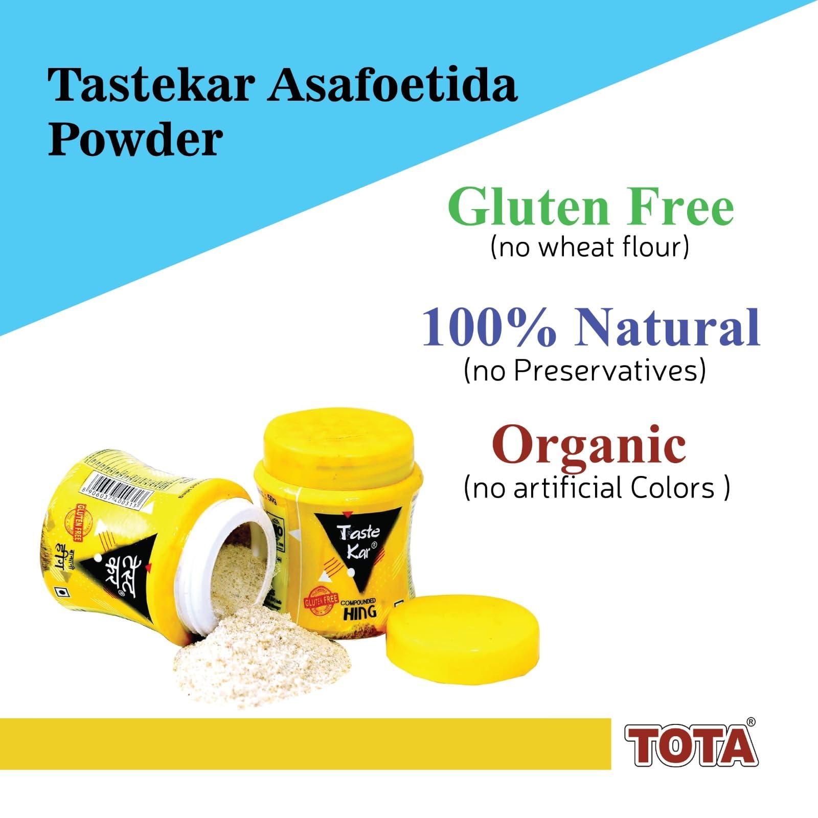 TASTEKAR Tastekar Gluten Free Asafoetida Powder Hing Indian Spice | Compounded Heeng Asafetida Spice Powder-50 Gm
