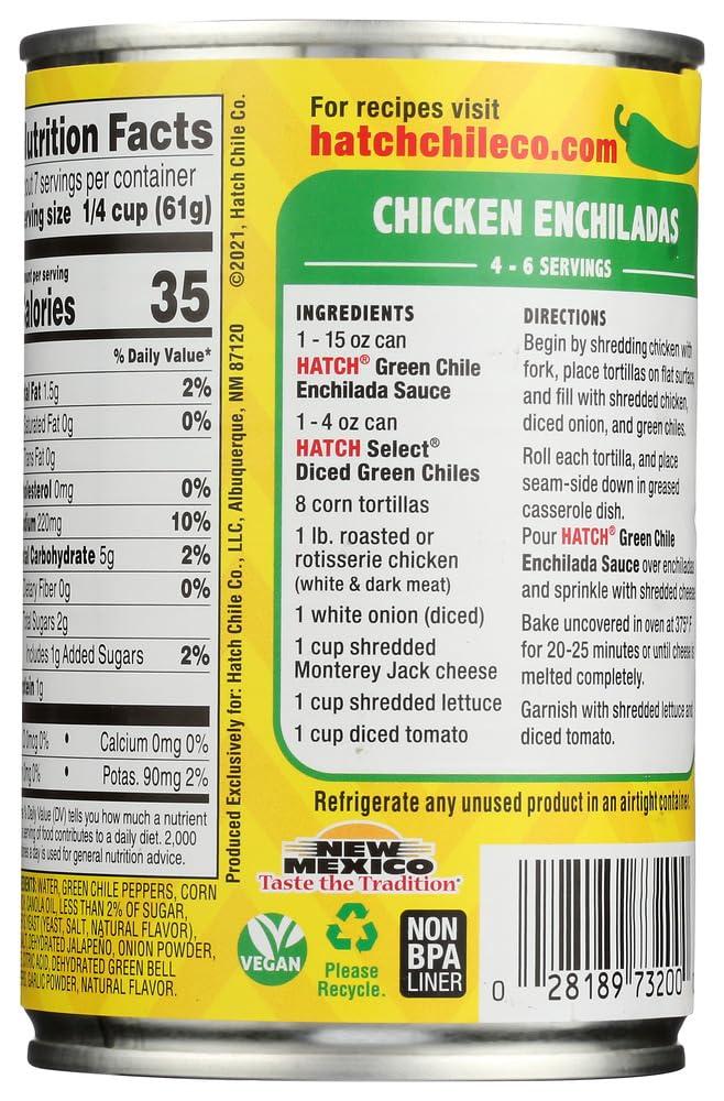 Hatch Hatch Green Chili Enchilada Sauce Medium, 15 -Oz. (Pack of 6)