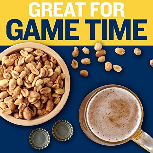 Planters PLANTERS Lightly Salted Dry Roasted Peanuts, Party Snacks, Plant Based Protein 16oz (4 Jars)