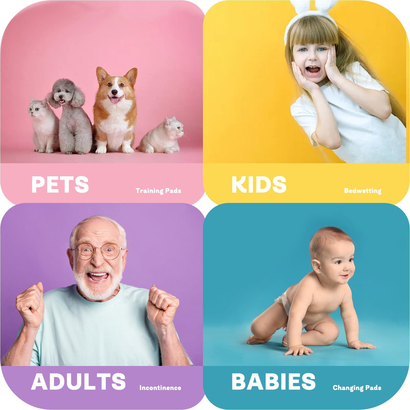 Brosive Non-Slip Bed Pads for Incontinence Washable (44\" x 54\"|2 Pack),Waterproof Bed Pads,Adult Washable Incontinence Bed Pads for Adults,Dog,Kids