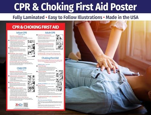 Safety Magnets Workplace Safety Posters 3-Pack: FAST Stroke Signs, Heart Attack Symptoms, CPR & Choking First Aid - Laminated, 12x18