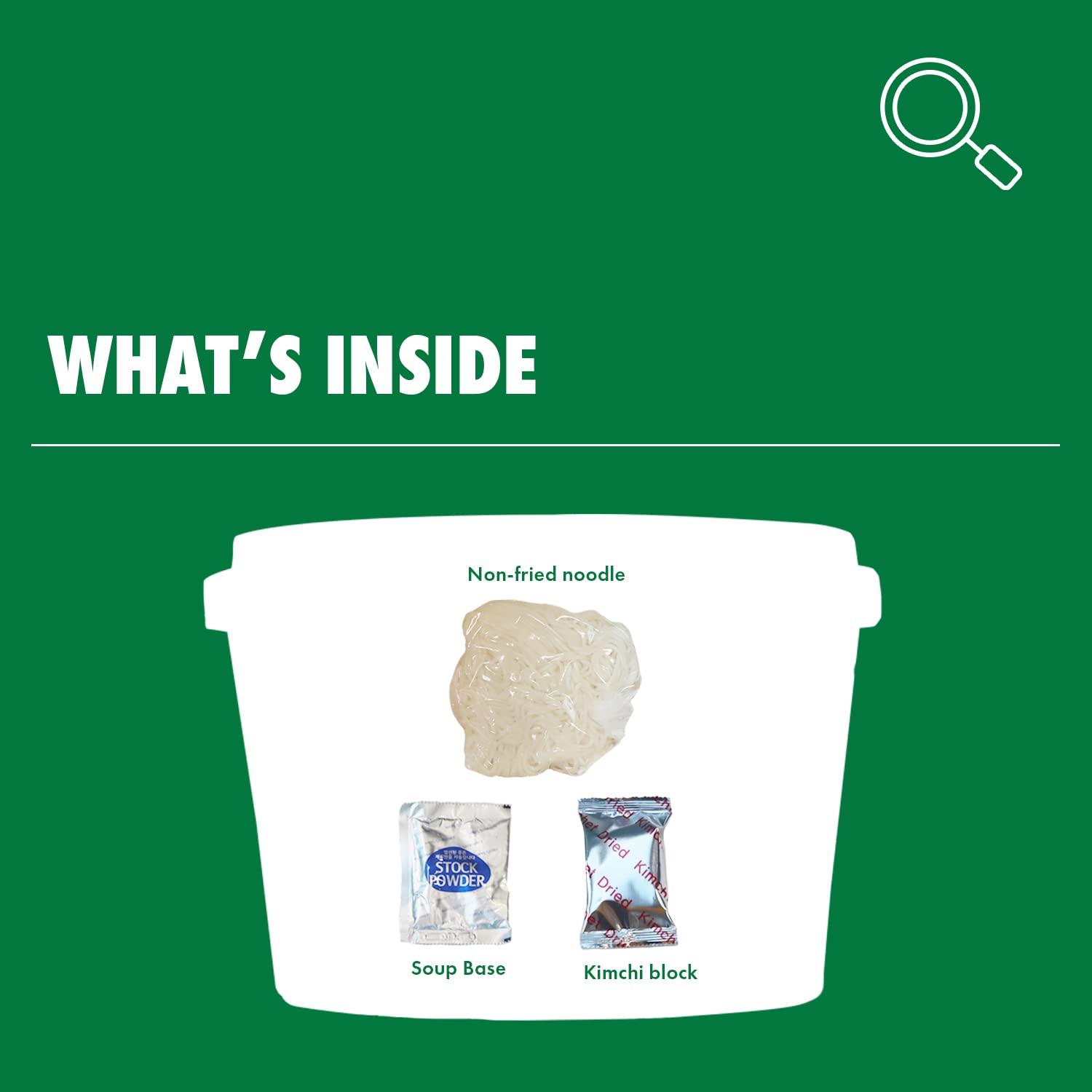 Surasang Surasang Kimchi Janchi Guksu, Spicy and Savory Korean Thin Non-Fried Noodle with Kimchi Bowl, Healthy Instant Noodle, 5.92 Ounce, Pack of 1