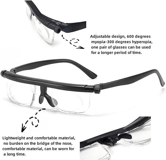 dfgsxifc dfgsxifc Upgrade Deefocus Adjustable Glasses - Focus Adjustable Glasses Dial Vision, Eyeglasses Near and Far Sight (2pcs,One Size)