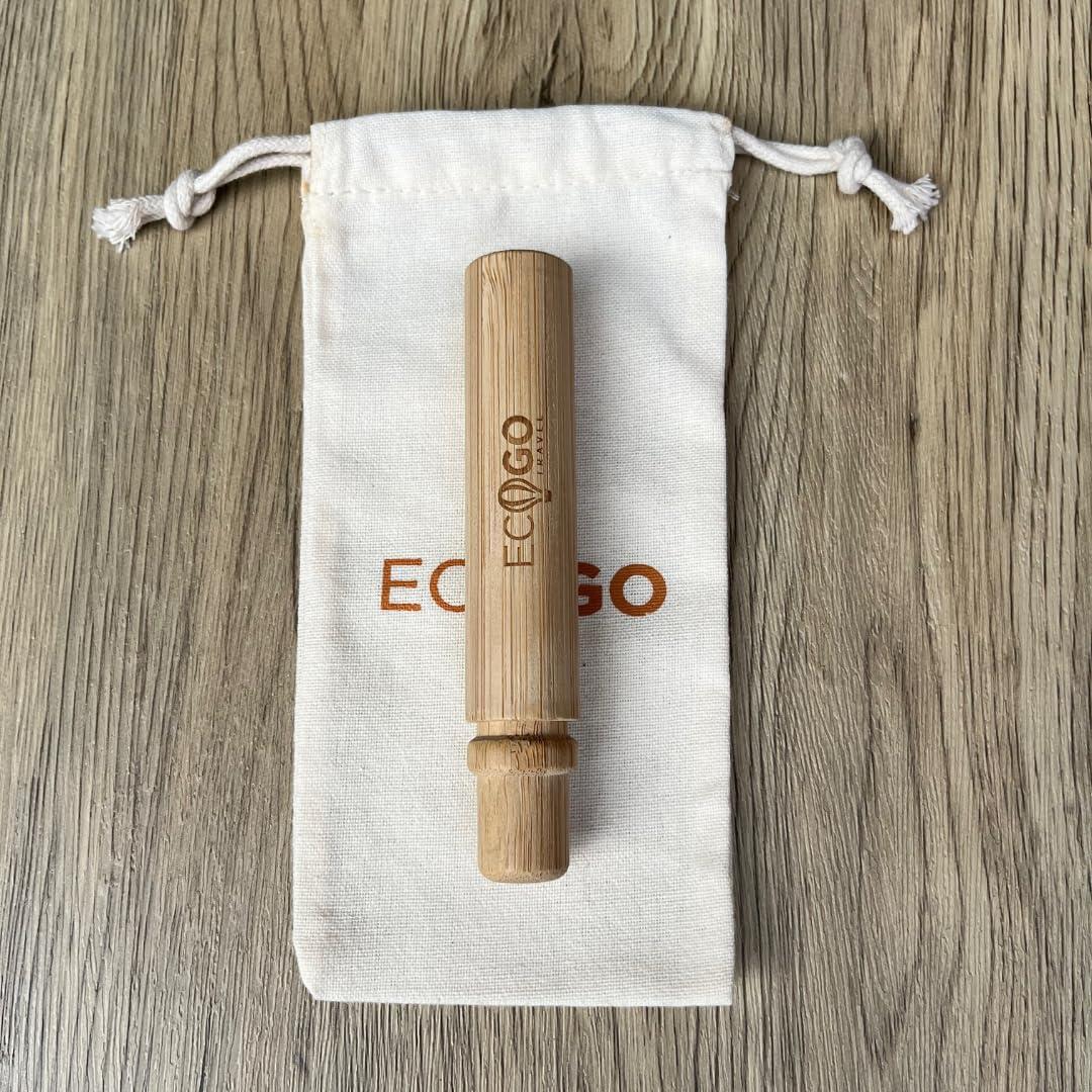 EcoGoTravel EcoGoTravel Foldable Bamboo Toothbrush with BPA-Free Soft Bristles | Eco-Friendly, Travel-Sized, Reusable Compact Case, Biodegradable Recycled Packaging