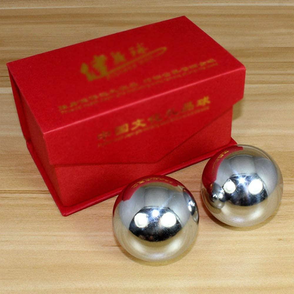 ZHANGZONG ZHANGZONG Baoding Balls Chinese Exercise Balls Chinese Health Balls Stainless Steel Baoding Balls/Chinese Health Exercise Stress Balls, with Carry Pouch Chinese Health Balls for Hand Therapy9.6(Size