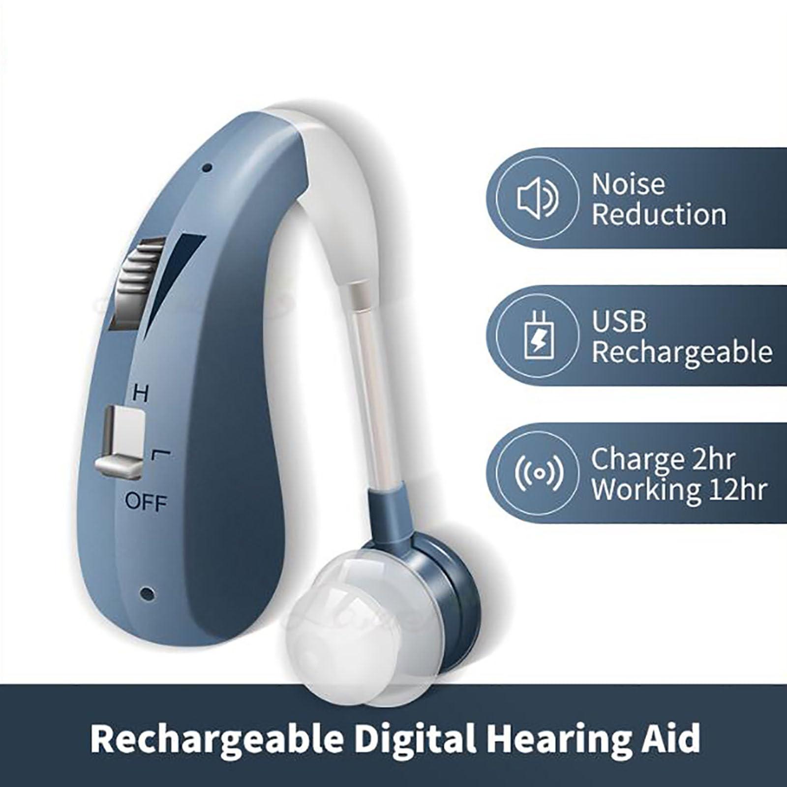 Generic Heasouls Hearing Aid, Heasouls Rechargeable Hearing Aids for Seniors, Nebroo Hearing Aids for Seniors, Hearing Amplifiers for Seniors Wireless, Ear Aids for Hearing Elders (2pcs Black)