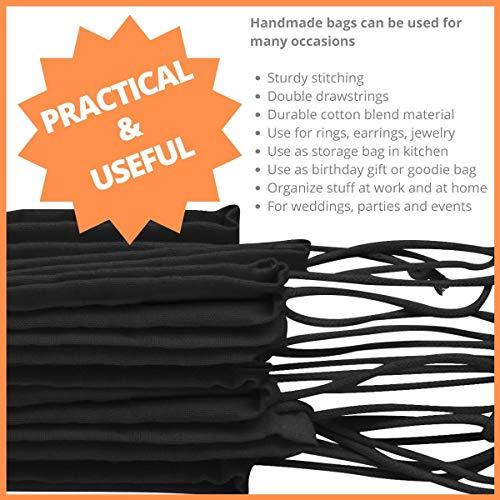 DR Drawstring Bags 12-Pack For Storage Pantry Gifts (4 x 6 inch - 12 pack)