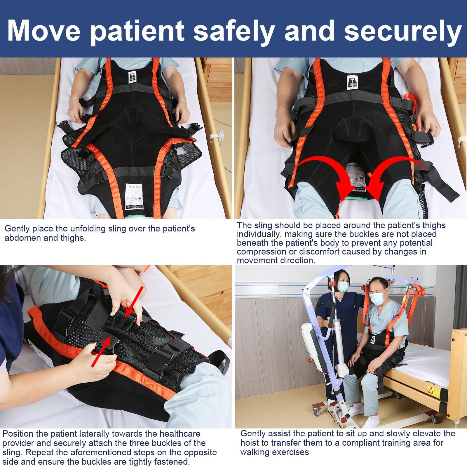 EZ Assistive EZ Assistive Professional Walking Assist sling with Magical 4-way Stretchable Fabric, Patient Lift Training Sling for Home Use and Hospital, 500lb(230kgs) Weight Capacity (Small)