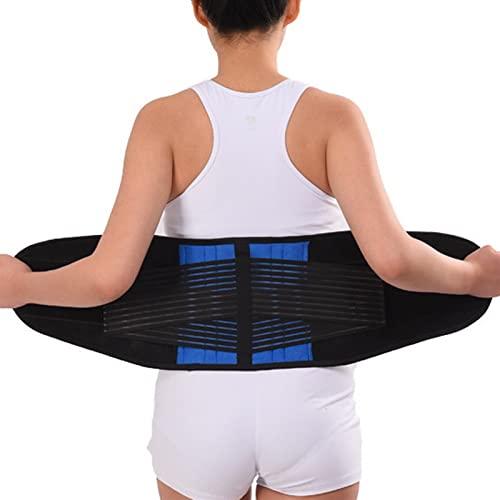 XMSM Plus Size L-6XL Waist Back Brace Support Belt for Men & Women Back Pain Relief Massage Shaper Belt Lower Lumbar Decompression Belt Post Surgery Girdles (Color : Blue, Size : X-Large)