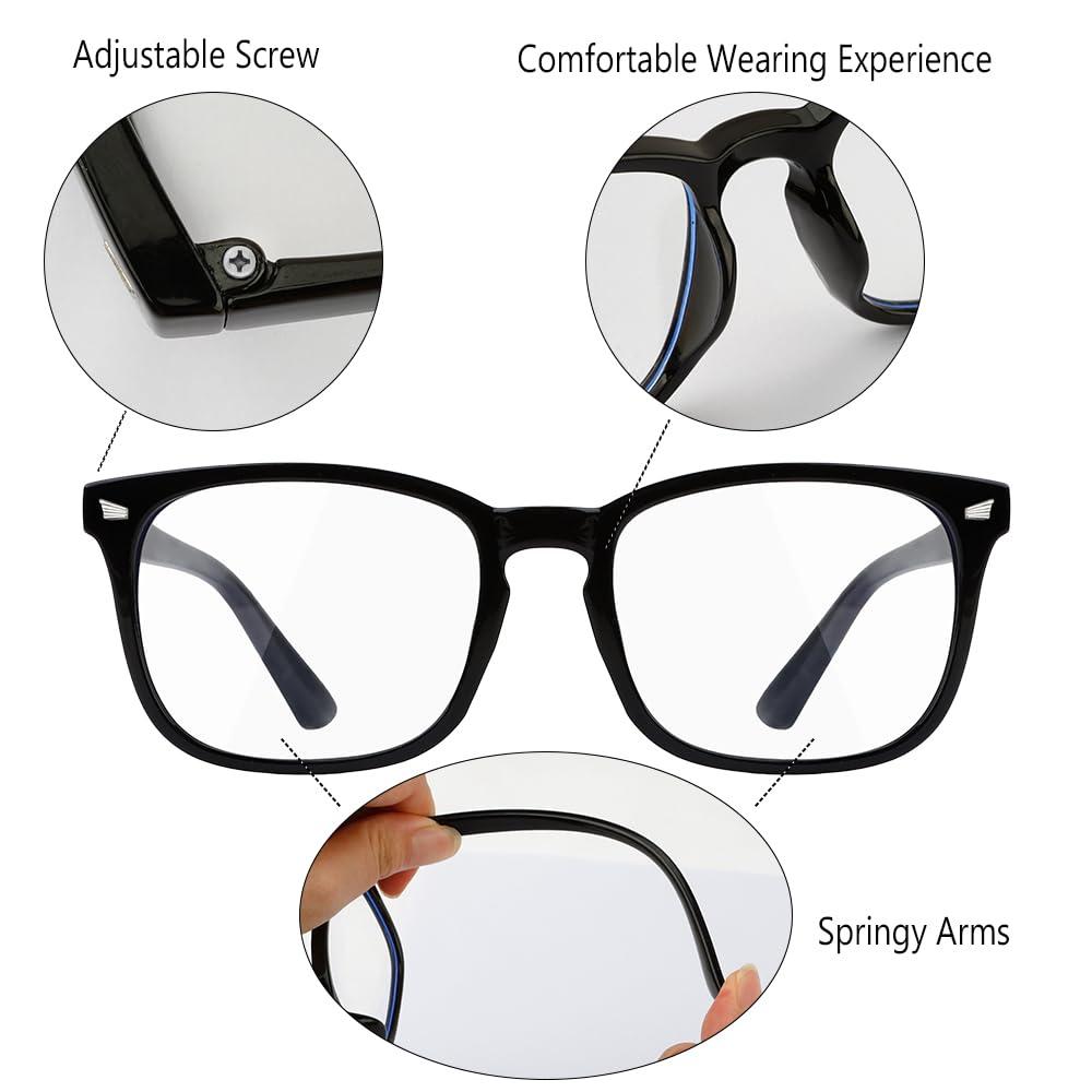 Yekepal Yekepal Blue Light Blocking Glasses Men, Blue Light Glasses For Women, 3 Pack Blue Light Glasses, Computer Reading Gaming TV Phones Eyeglasses Clear Lens Bluelight Glasses Anti Eyestrain UV Glare
