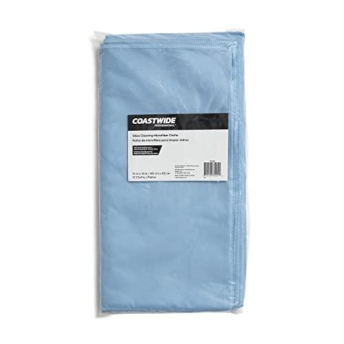 STAPLES STAPLES Brighton 24300448 Glass Blue Suede Cleaning Microfiber Cloths 16-Inch W X 16-Inch L Pack of 12