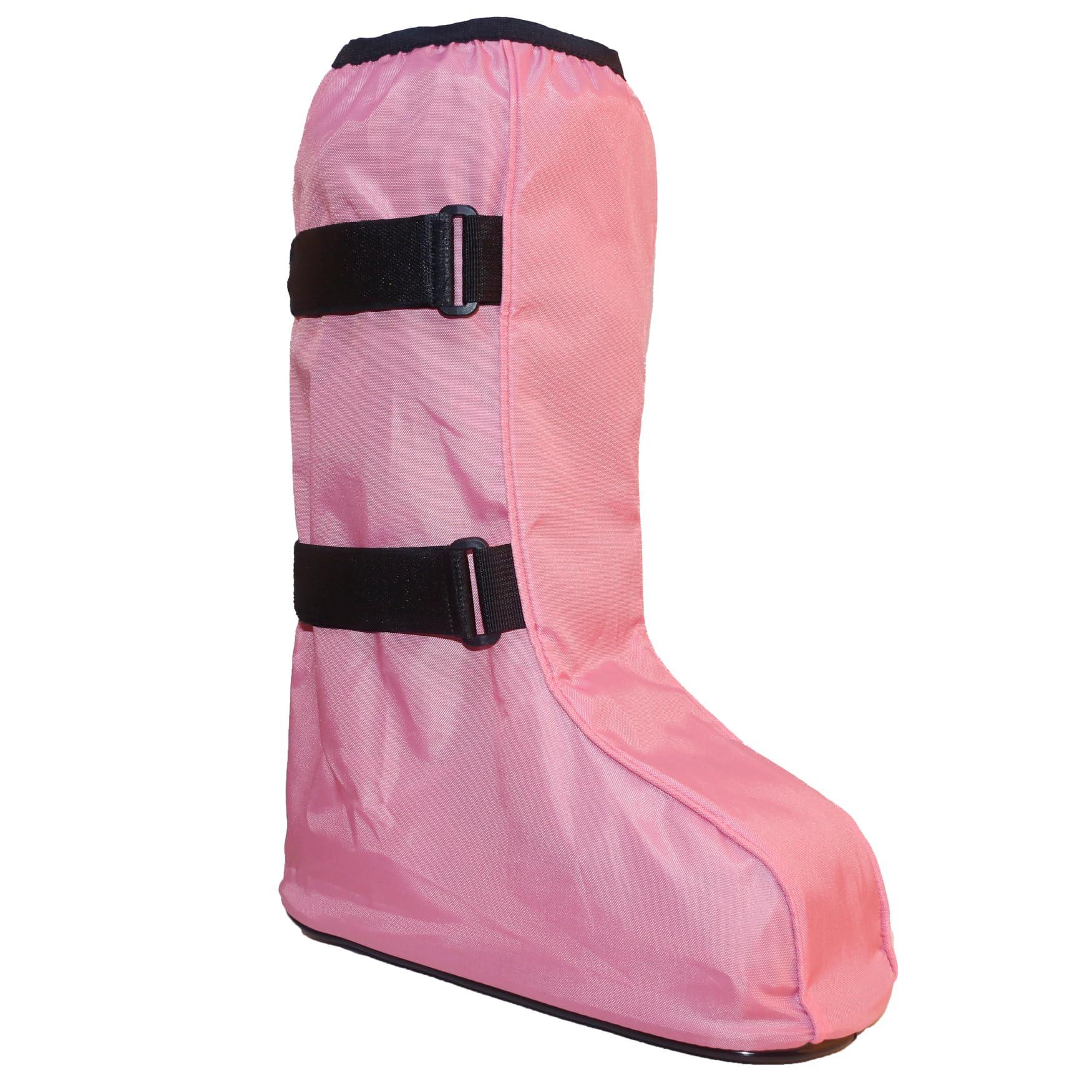 ARUNNERS ARUNNERS Walking Boot Cover for Medical Brace Orthopedic Fracture Cast with Integrative Slip-Resistant Rubber Sole (Pink, Tall, Large)