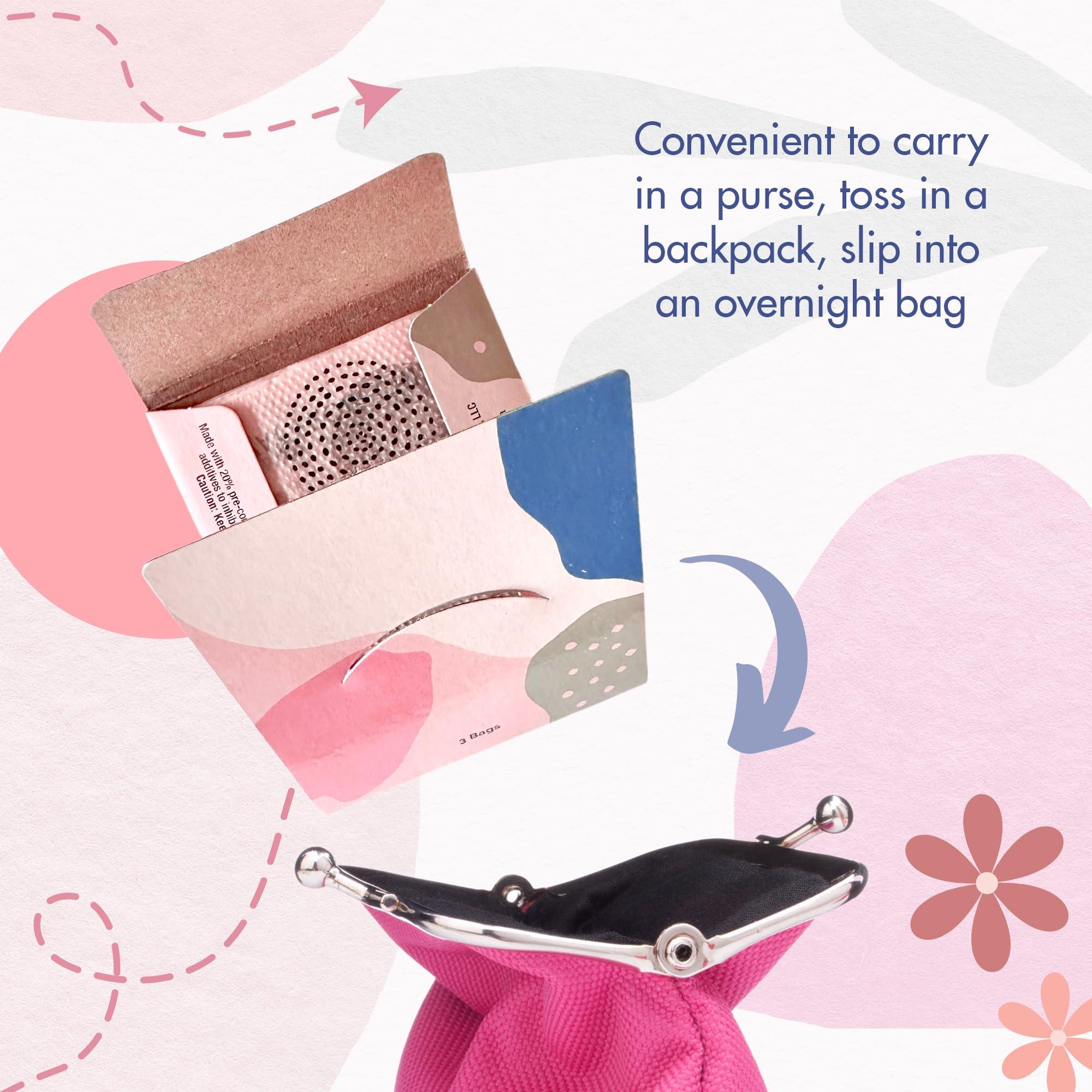 SCENSIBLES Scensibles Disposal Bags (Travel Pack, 3 Bags per Pack, Set of 10) - For Tampons, Liners, Condoms & More - Compact, Discreet & Odor-Reducing Solution