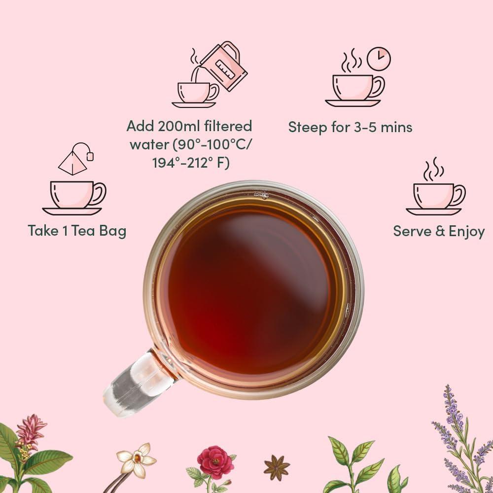 VAHDAM VAHDAM, Assorted Chai Tea Variety Pack (6 Delicious Flavors, 36 Eco Friendly Pyramid Tea Bags) Caffeinated, Gluten Free, Non GMO | Indian Masala Chai Tea Blends | Valentines Day Tea Gift Sets