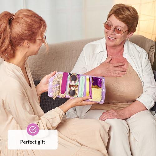 ODOXIA Fidget Wrist Cuff Sensory Toys | Fidget Toys for Dementia | Dementia Products for Elderly | Anxiety Sleeve | Gifts and Activities for Seniors with Alzheimers or Dementia | Sensory Fidget Toys